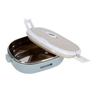 Royalford RF9268 Single Layer Lunch Box 900ml | Vacuum Insulated Stainless Steel Container | Leak Proof Easy Lock System | Perfect for Office, School, Travel & Daily Use