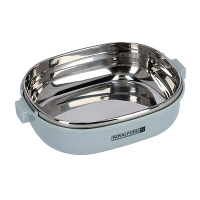 Royalford RF9268 Single Layer Lunch Box 900ml | Vacuum Insulated Stainless Steel Container | Leak Proof Easy Lock System | Perfect for Office, School, Travel & Daily Use