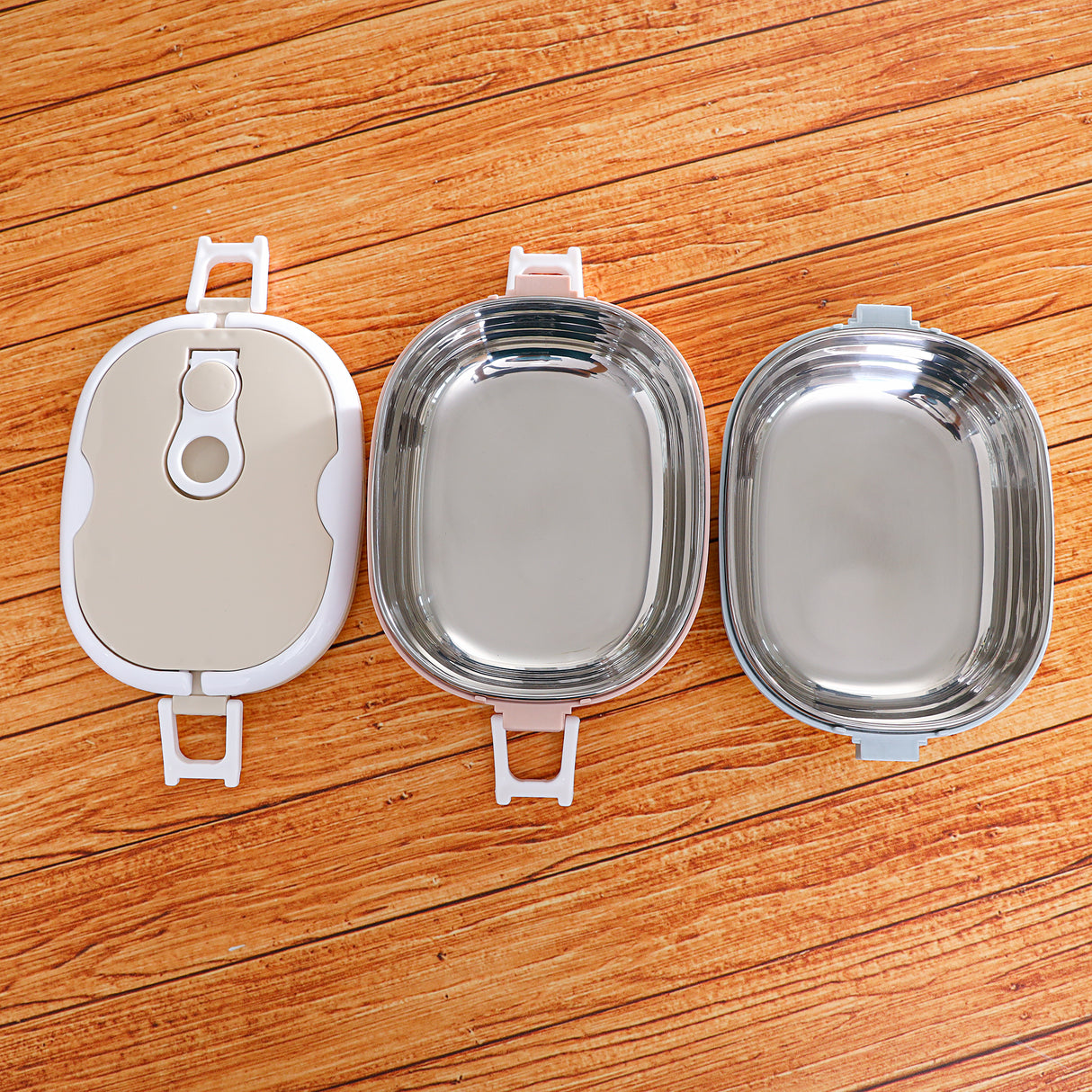 Royalford RF9269 Two-Layer Rectangular Lunch Box 1800ML| Stainless Steel Inner| Leak-Proof Easy Lock System| Vacuum Sealing & Portable Handle for Office, School & Travel