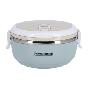 Royalford RF9293 Single Layer Lunch Box | 700ml Vacuum Insulated Stainless Steel Container |Leak Proof Easy Lock System | Portable Handle for Office, School & Travel Use