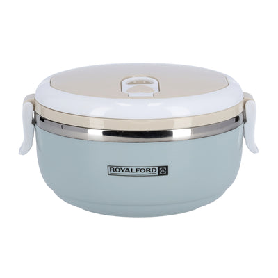Royalford RF9293 Single Layer Lunch Box | 700ml Vacuum Insulated Stainless Steel Container |Leak Proof Easy Lock System | Portable Handle for Office, School & Travel Use