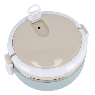 Royalford RF9293 Single Layer Lunch Box | 700ml Vacuum Insulated Stainless Steel Container |Leak Proof Easy Lock System | Portable Handle for Office, School & Travel Use