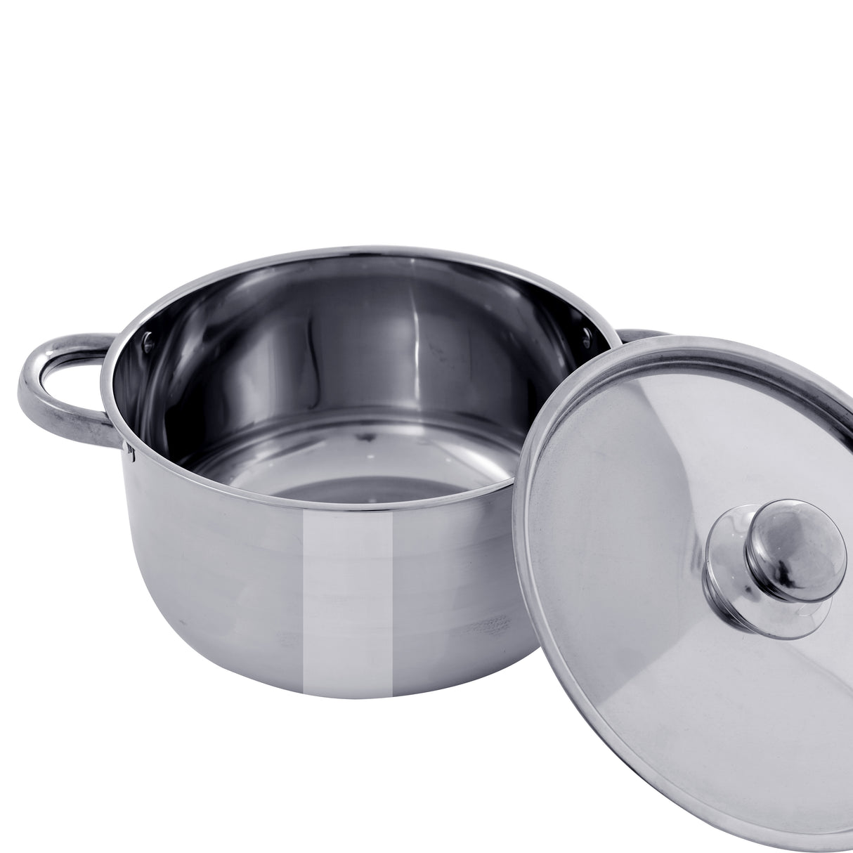 Royalford RF9352 Stainless Steel 12-Piece Cookware Set | 5 Casserole Pots with Lids| Induction Compatible| Ergonomic Rivet Handles & Nylon Tools| Durable Premium Cookware
