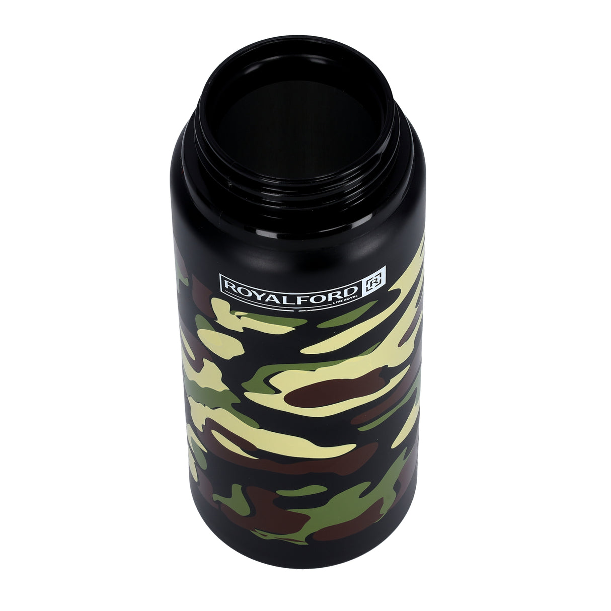 Royalford RF9361BK Sport Bottle 600ml | Stainless Steel Hot & Cold Insulated Water Bottle | Leak Resistant Lid | Portable Design for Gym, Travel, Office & Outdoor Use