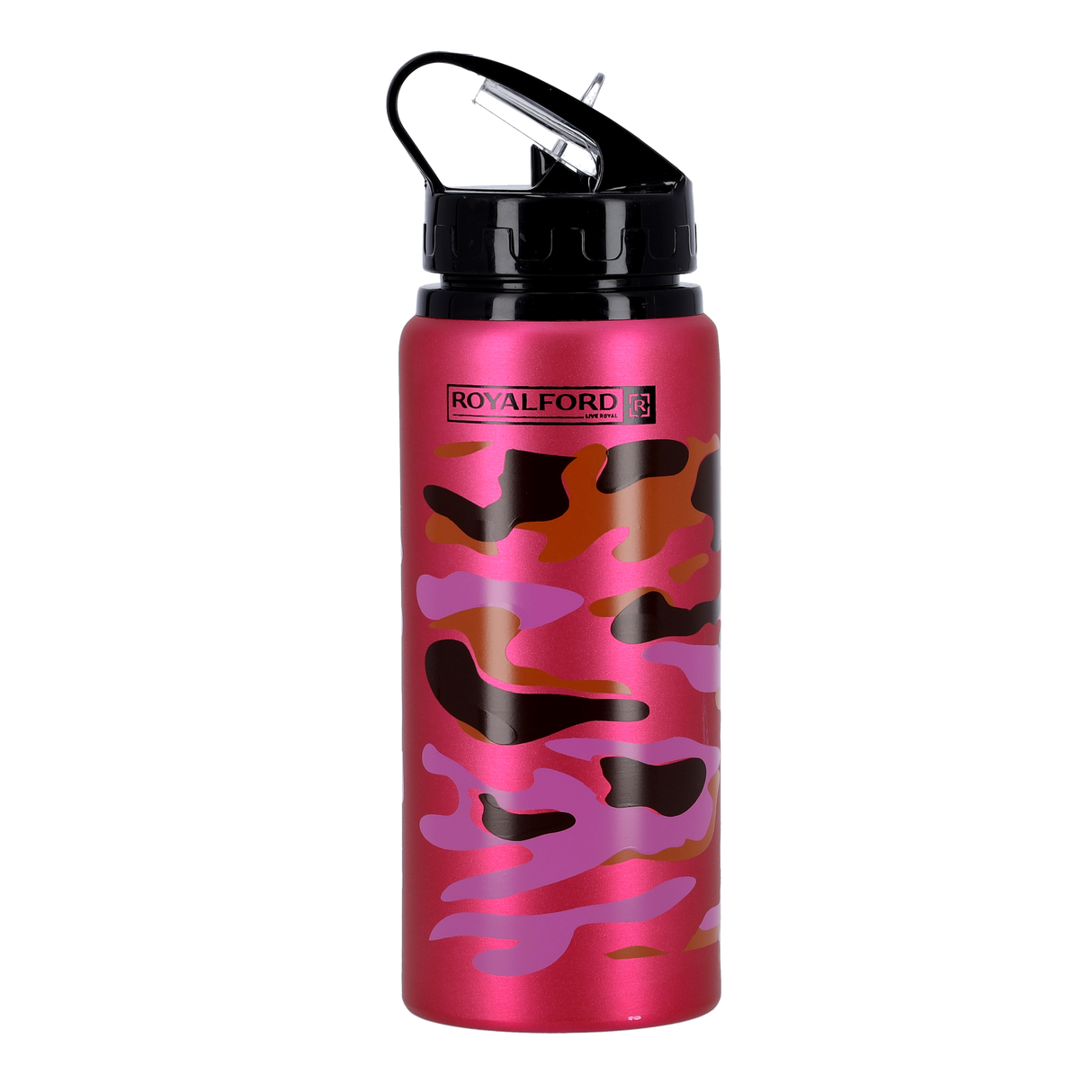 Royalford RF9361PN Sport Bottle 600ml | Stainless Steel Hot & Cold Insulated Water Bottle | Leak Resistant Lid | Portable Design |  Perfect for Gym, Travel & Office