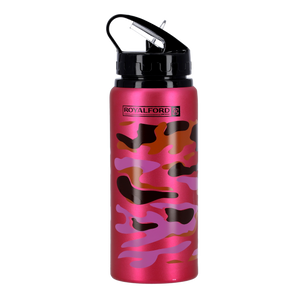 Royalford RF9361PN Sport Bottle 600ml | Stainless Steel Hot & Cold Insulated Water Bottle | Leak Resistant Lid | Portable Design |  Perfect for Gym, Travel & Office