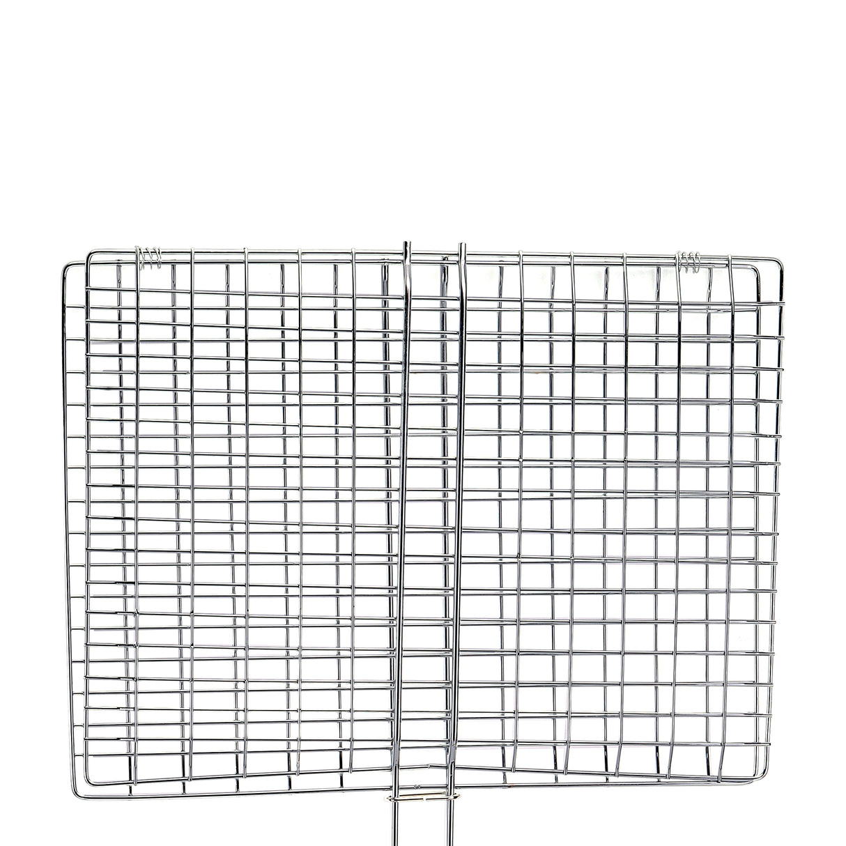 Royalford RF9393 Barbecue Grill Basket | 40×30cm Size | Durable Metal BBQ Grill | Heat Resistant Wooden Handle |Perfect  for Outdoor Barbecue Cooking and Camping Use