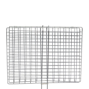 Royalford RF9393 Barbecue Grill Basket | 40×30cm Size | Durable Metal BBQ Grill | Heat Resistant Wooden Handle |Perfect  for Outdoor Barbecue Cooking and Camping Use