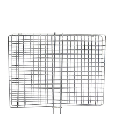 Royalford RF9393 Barbecue Grill Basket | 40×30cm Size | Durable Metal BBQ Grill | Heat Resistant Wooden Handle |Perfect  for Outdoor Barbecue Cooking and Camping Use