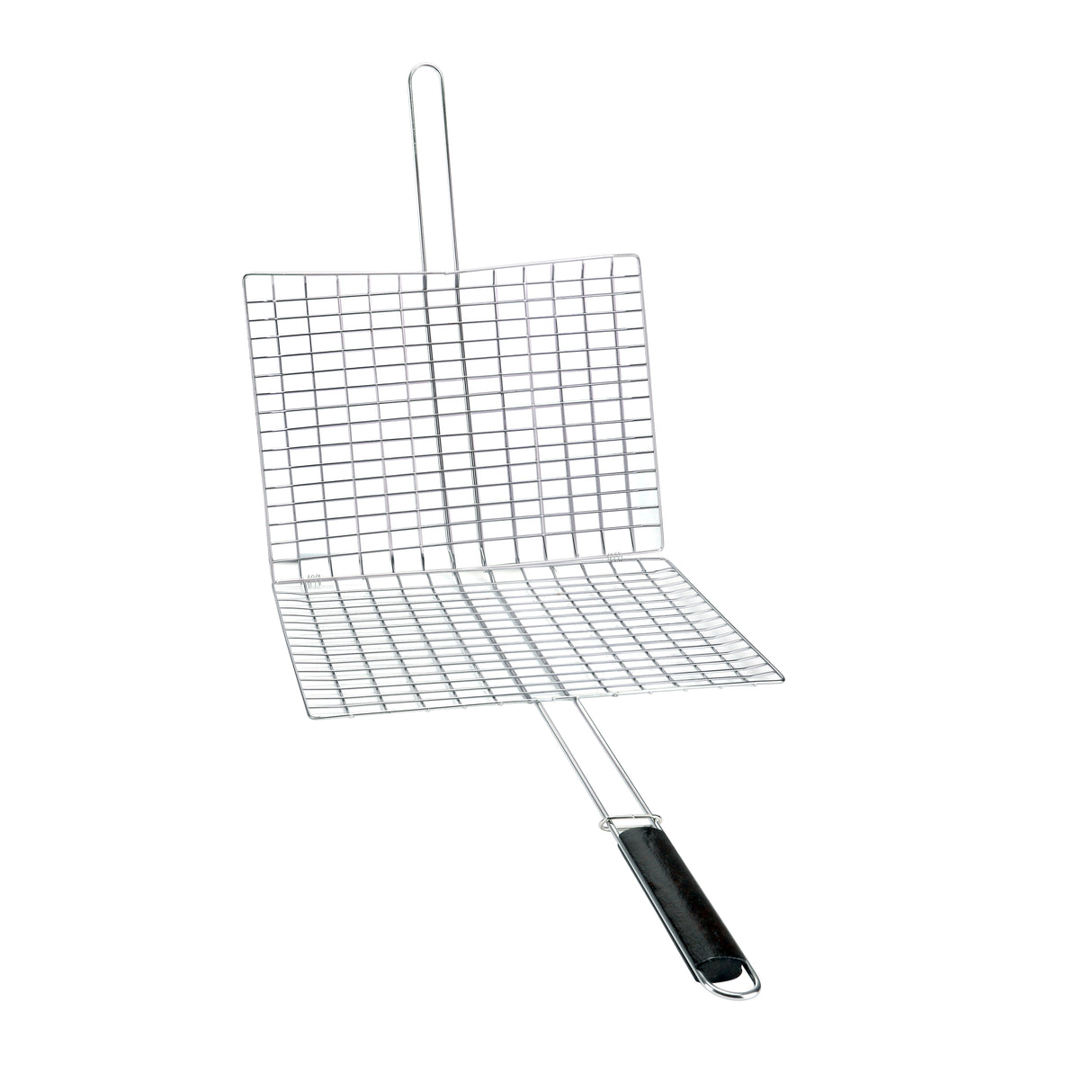 Royalford RF9393 Barbecue Grill Basket | 40×30cm Size | Durable Metal BBQ Grill | Heat Resistant Wooden Handle |Perfect  for Outdoor Barbecue Cooking and Camping Use