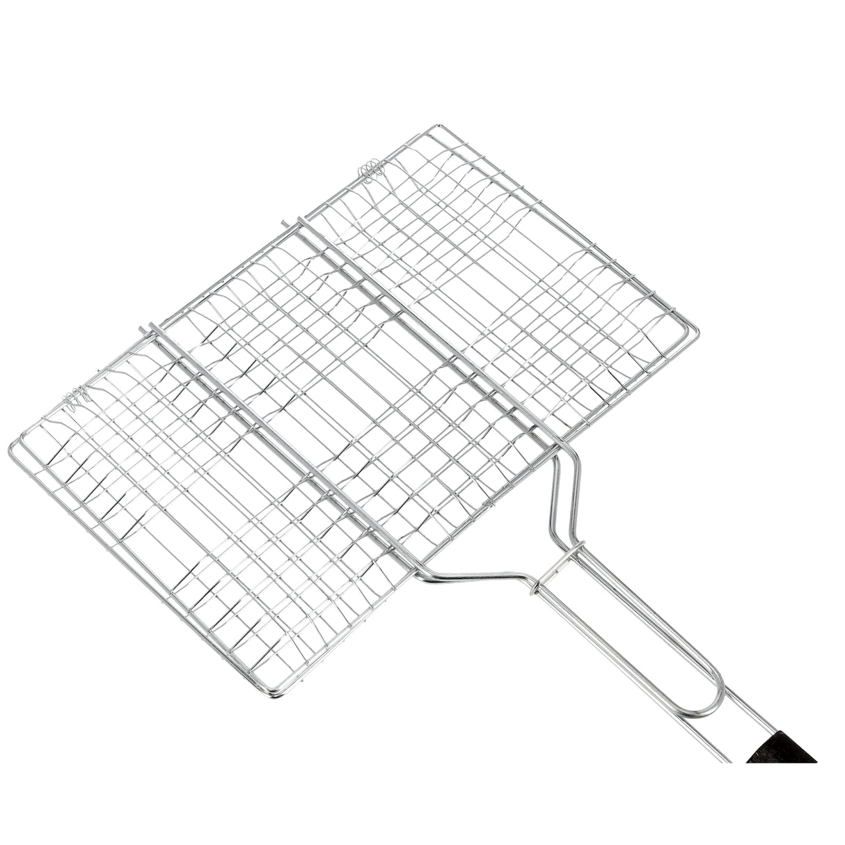 Royalford RF9394 Barbecue | Grill 33×23cm Size | Durable Metal BBQ Grill Basket | Heat Resistant Wooden Handle | Perfect for Outdoor BBQ Grilling, Fish, Meat & Vegetables