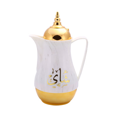 Double Wall 1 L+1 L 2 Pieces Marble Tea & Cawa Set RF9414 Royalford