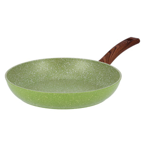 Royalford RF9415 12 Pcs Forged Aluminium Cookware Set | Marble Coated Non-Stick| Induction Base Soft Touch Wood Finish Handles |Suitable for Gas, Electric & Ceramic