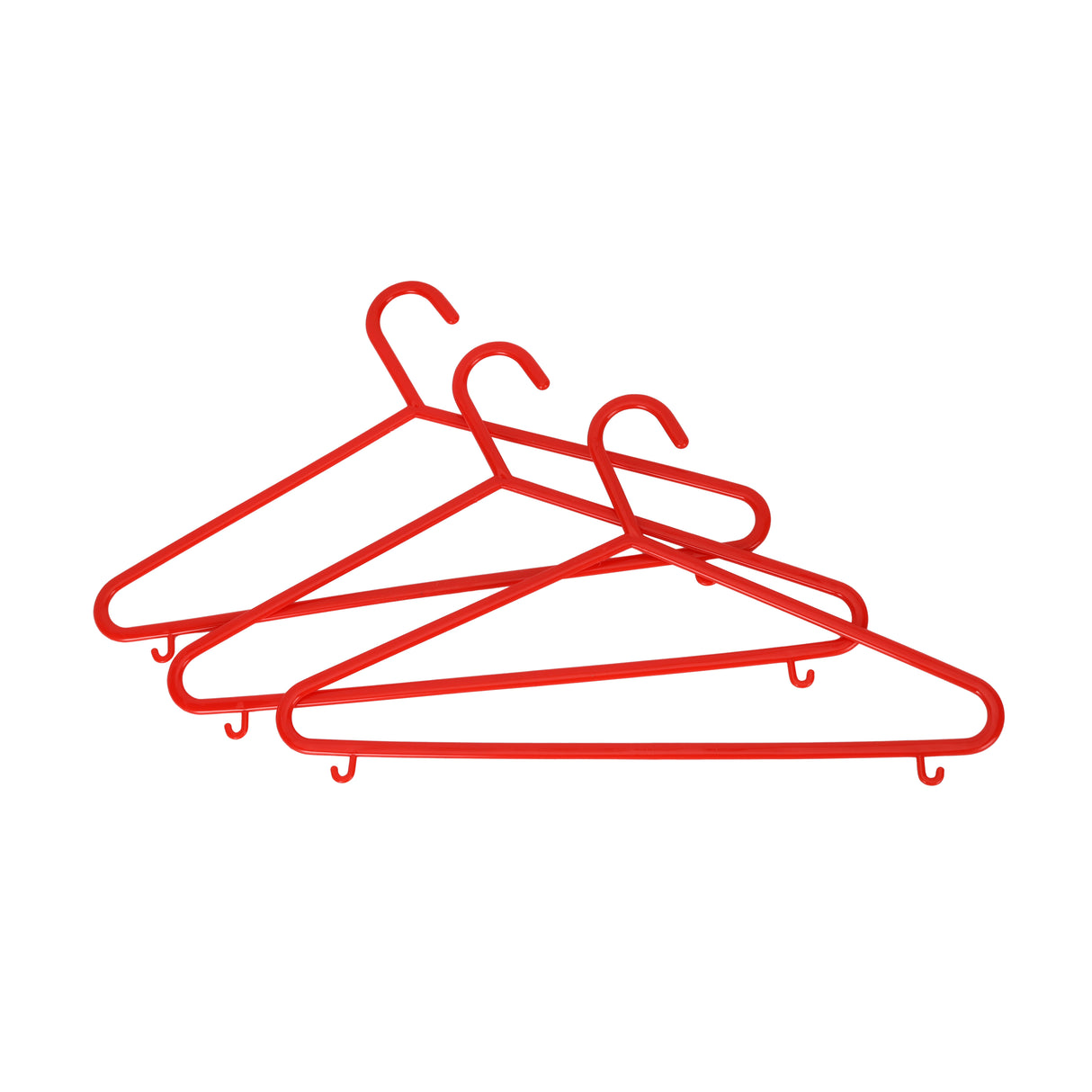 Royalford RF9436 Plastic Cloth Hanger Set of 5 | High Quality Durable Clothes Hangers | Strong Hook Smooth Finish | Perfect for Wardrobe Home Organization Storage