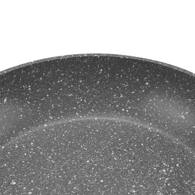 Royalford RF9461 Smart Frypan 20x4CM | Durable Marble Coating | 3.8MM Induction Bottom | Forged Aluminium Body & Heat-Resistant Soft-Touch Handle |PFOA Free & PTFE Free