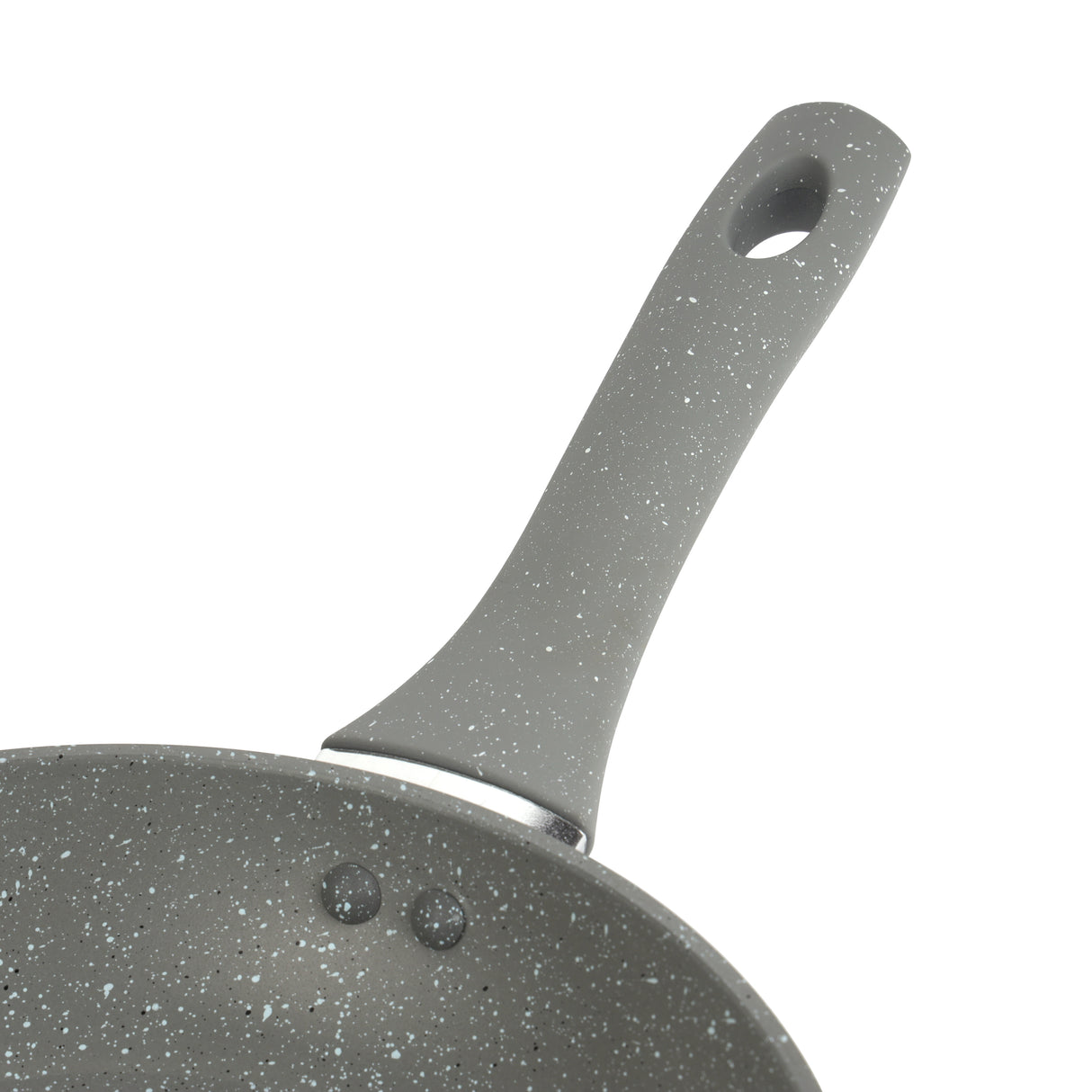 Royalford RF9463 Smart Frypan 24cm |  Forged Aluminium Marble Coated Induction Compatible Frying Pan |  Soft Touch Heat Resistant Handle | Perfect for Healthy Cooking