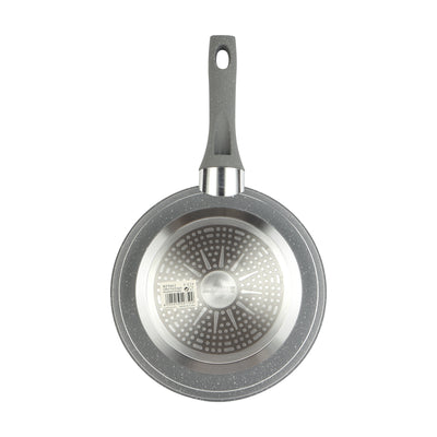 Royalford RF9463 Smart Frypan 24cm |  Forged Aluminium Marble Coated Induction Compatible Frying Pan |  Soft Touch Heat Resistant Handle | Perfect for Healthy Cooking