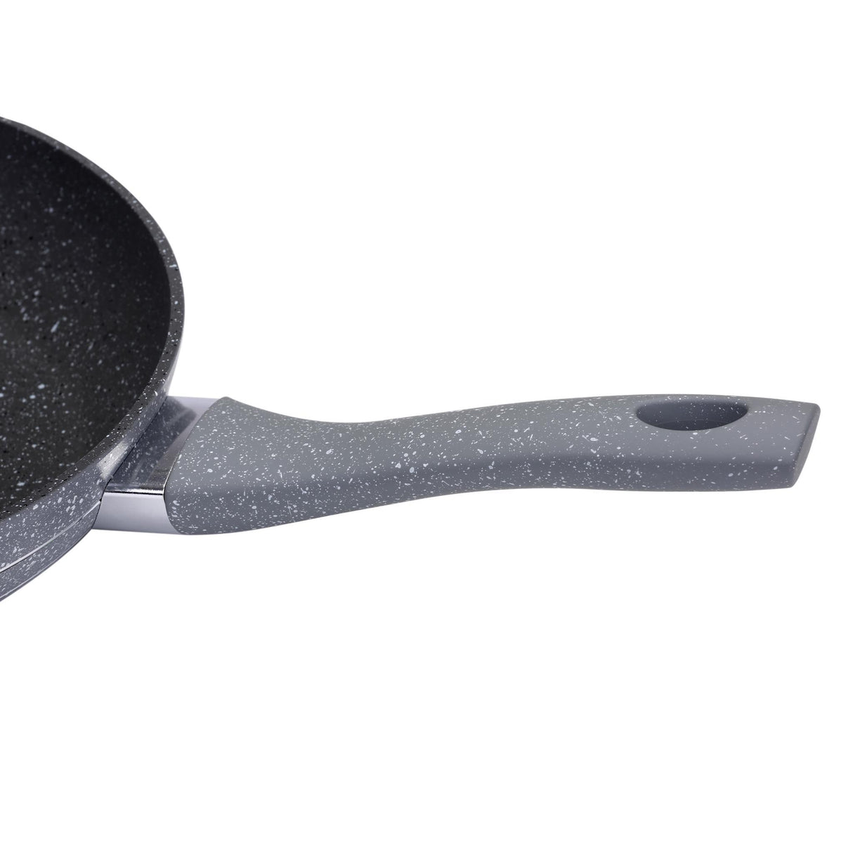 Royalford RF9465 Smart Frypan | 28cm Size | Forged Aluminium Marble Coated Induction Compatible Frying Pan | Soft Touch Handle |  Perfect For  Healthy Low Oil Cooking