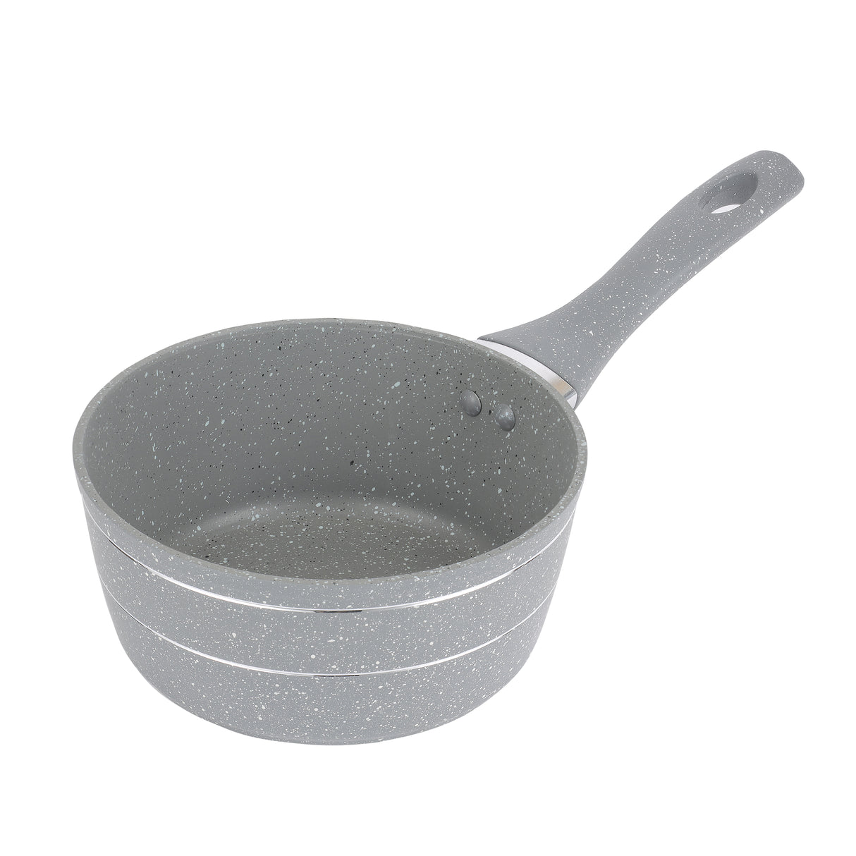 Royalford RF9474 Smart Granite Saucepan | 18cm | Non-Stick Induction Compatible Aluminium Cookware |  5 Layer Durable Coating | Soft Touch Handle | PTFE & PFOA Free