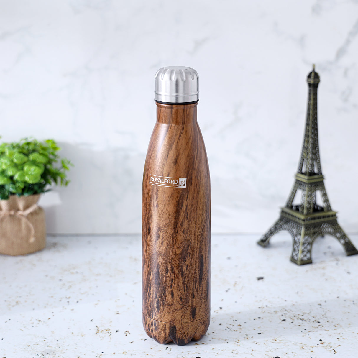 Royalford RF9475 Vacuum Bottle 500ml | Stainless Steel Double Wall Insulation| Premium SS304 Inner | Leak-Resistant Lid| Long-Lasting Hot & Cold Temperature Retention