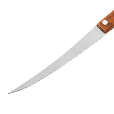 Royalford RF9487 Fruit Knives Set 12 Pcs | 4.5 Inch Stainless Steel Serrated Blades | Comfortable Wooden Handle | Perfect for Fruits, Vegetables & Daily Kitchen Use