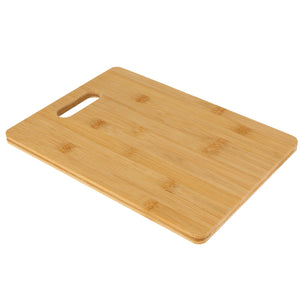 Royalford RF9498 Bamboo Cutting Board | Organic Bamboo Chopping Board|  Handle & Juice Groove | Knife-Friendly | Durable| Hygienic | Easy to Clean | 330x230x14mm Size