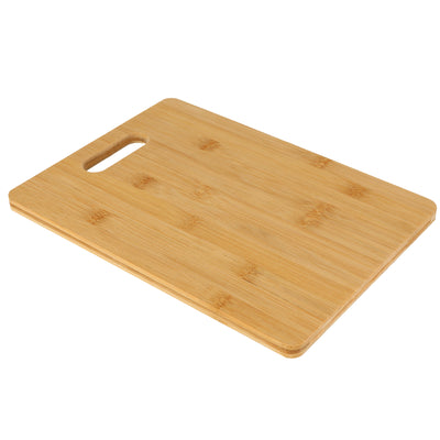 Royalford RF9498 Bamboo Cutting Board | Organic Bamboo Chopping Board|  Handle & Juice Groove | Knife-Friendly | Durable| Hygienic | Easy to Clean | 330x230x14mm Size