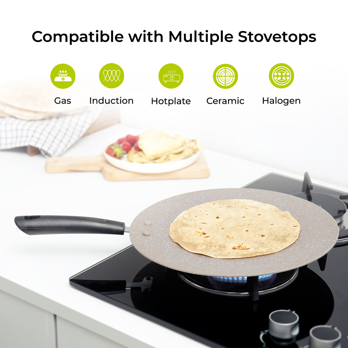 Granite Roti Royalford RF9507BGE Smart Granite Series 30cm Tawa | 5-Layer – Geepas