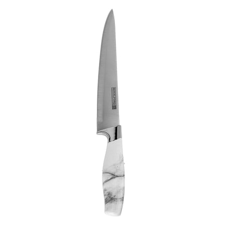 Royalford RF9533 8 Inch Slicer Knife | Marble Design Stainless Steel Blade | Ergonomic Comfortable Handle | Dishwasher Safe Kitchen Knife for Meat, Fish & Vegetables Use