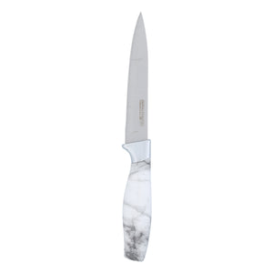 Royalford RF9534 5 Inch Utility Knife | Marble Handle Stainless Steel Kitchen Knife for Fruits & Vegetables with Extra Sharp Blade | Ergonomic Grip and Durable Design