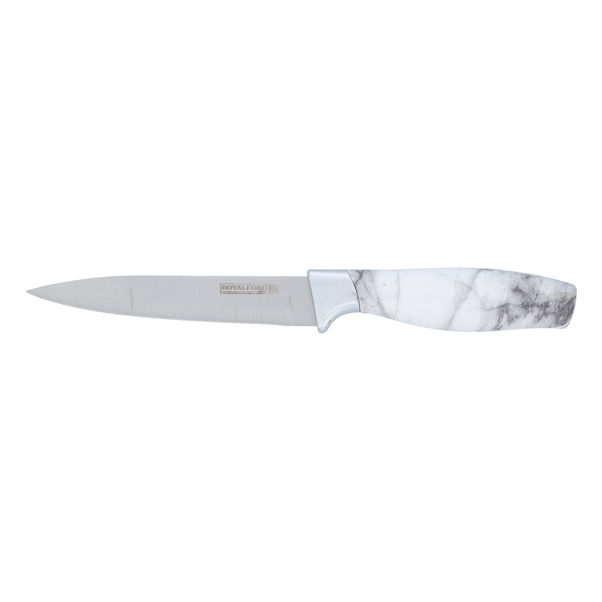 Royalford RF9534 5 Inch Utility Knife | Marble Handle Stainless Steel Kitchen Knife for Fruits & Vegetables with Extra Sharp Blade | Ergonomic Grip and Durable Design