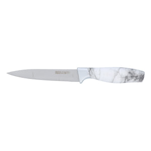 Royalford RF9534 5 Inch Utility Knife | Marble Handle Stainless Steel Kitchen Knife for Fruits & Vegetables with Extra Sharp Blade | Ergonomic Grip and Durable Design