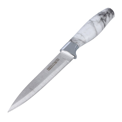 Royalford RF9534 5 Inch Utility Knife | Marble Handle Stainless Steel Kitchen Knife for Fruits & Vegetables with Extra Sharp Blade | Ergonomic Grip and Durable Design