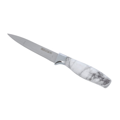 Royalford RF9534 5 Inch Utility Knife | Marble Handle Stainless Steel Kitchen Knife for Fruits & Vegetables with Extra Sharp Blade | Ergonomic Grip and Durable Design