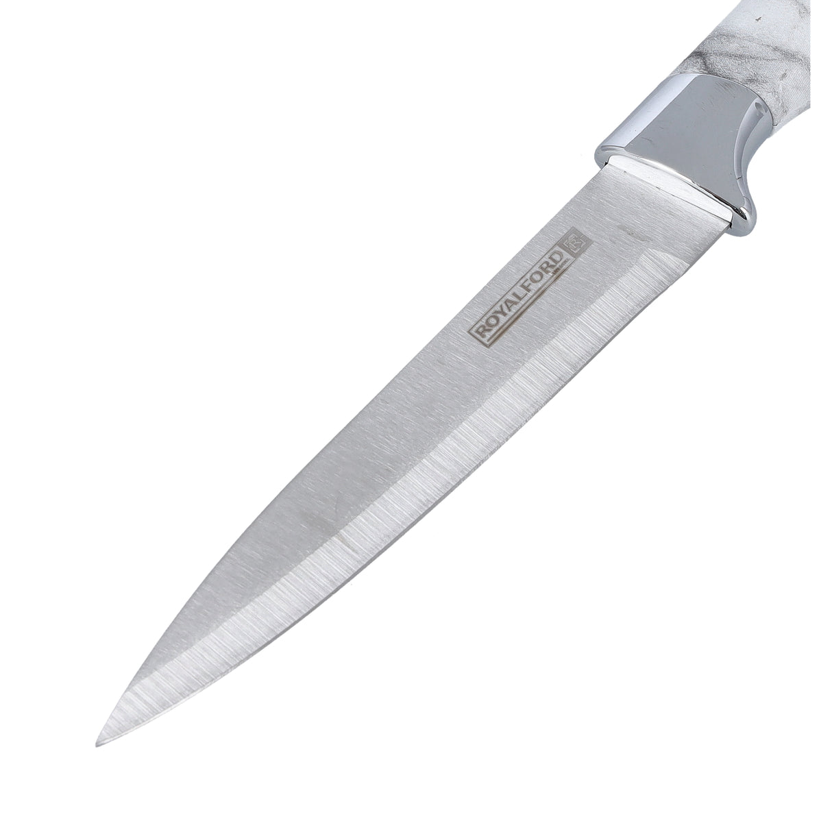 Royalford RF9534 5 Inch Utility Knife | Marble Handle Stainless Steel Kitchen Knife for Fruits & Vegetables with Extra Sharp Blade | Ergonomic Grip and Durable Design