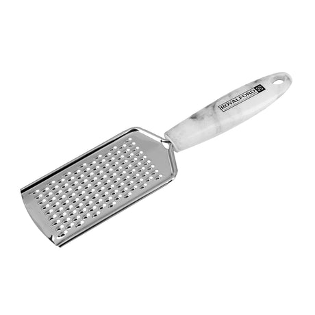 Royalford RF9544 Stainless Steel Grater | Marble Handle Kitchen Grater Tool for Cheese, Vegetables & Fruits | Sharp Surface| Ergonomic Grip & Durable Easy-Clean Design
