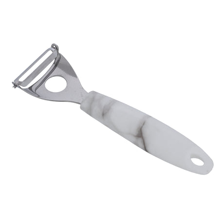 Royalford RF9553 Marble Design Stainless Steel Y-Peeler | Sharp Vegetable & Fruit Peeler with Ergonomic Handle | Durable Blade | Easy Grip and Peeling for Kitchen Use