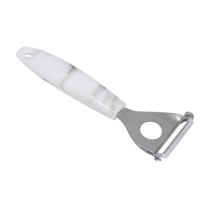 Royalford RF9553 Marble Design Stainless Steel Y-Peeler | Sharp Vegetable & Fruit Peeler with Ergonomic Handle | Durable Blade | Easy Grip and Peeling for Kitchen Use