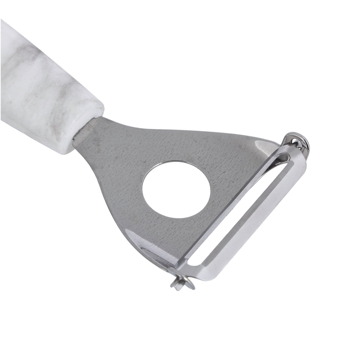 Royalford RF9553 Marble Design Stainless Steel Y-Peeler | Sharp Vegetable & Fruit Peeler with Ergonomic Handle | Durable Blade | Easy Grip and Peeling for Kitchen Use