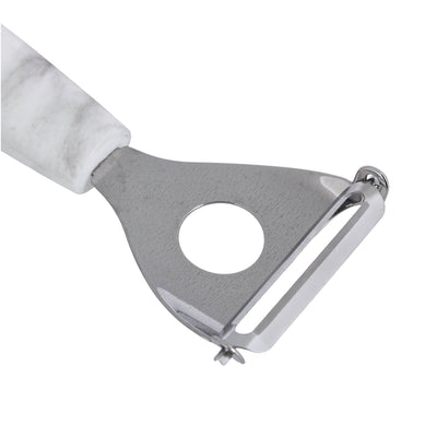 Royalford RF9553 Marble Design Stainless Steel Y-Peeler | Sharp Vegetable & Fruit Peeler with Ergonomic Handle | Durable Blade | Easy Grip and Peeling for Kitchen Use