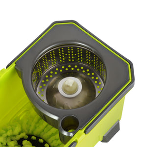 RoyalFord RF9595 Emphatic Spin Easy Mop with Bucket | 360° Rotating Microfiber Mop Head | Hands-Free Spin Wringer | Adjustable Handle & Free Extra Mop for Home Cleaning