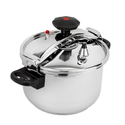 Royalford RF9650 Stainless Steel Pressure Cooker 7 Litre | Family Size Induction Compatible Pressure Cooker | Advanced Multi-Safety Device | Extra Thick Durable Body