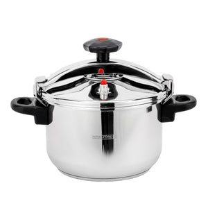 Royalford RF9650 Stainless Steel Pressure Cooker 7 Litre | Family Size Induction Compatible Pressure Cooker | Advanced Multi-Safety Device | Extra Thick Durable Body