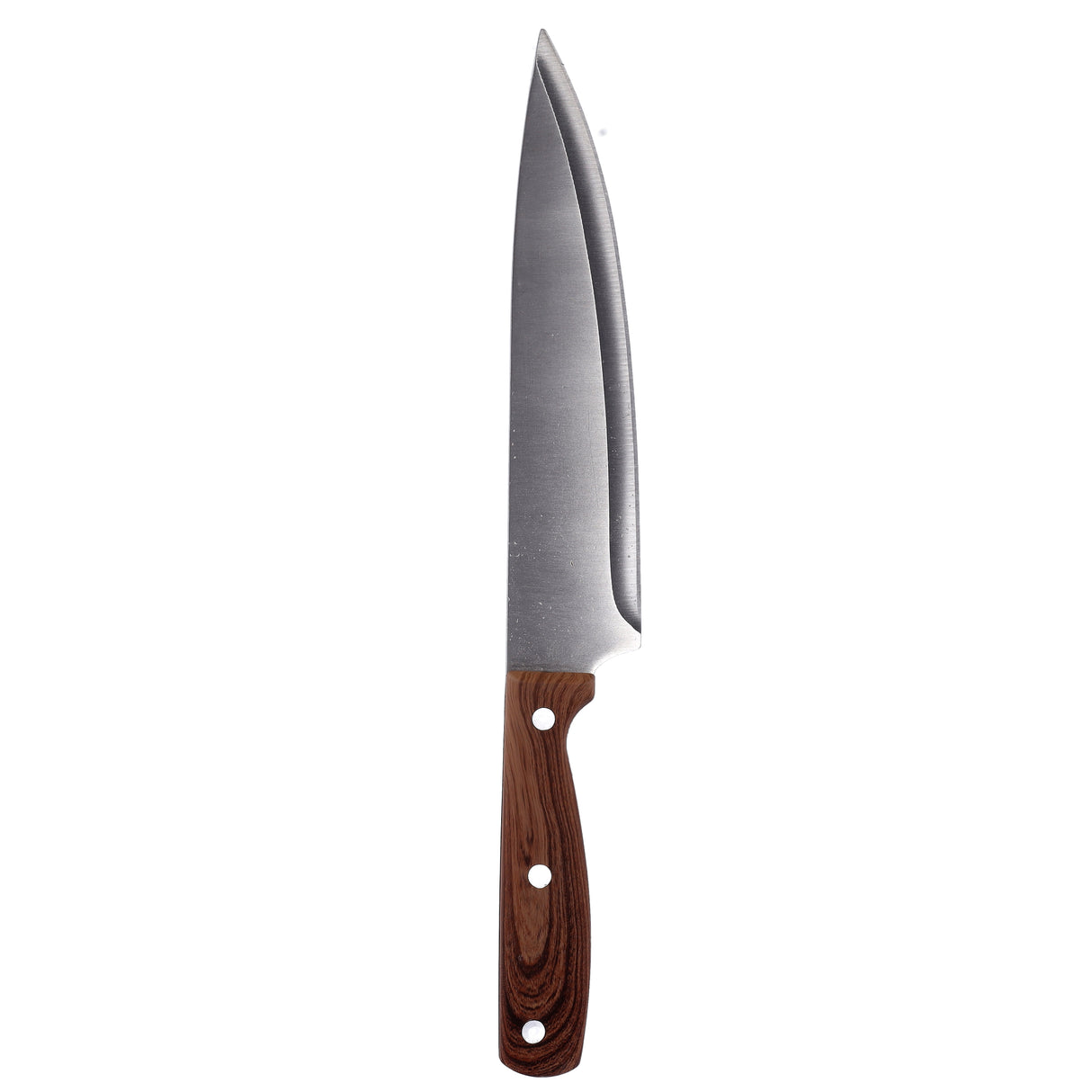Royalford RF9659 8 Inch Stainless Steel Chef Knife | Wood Finish Handle | Sharp Professional Kitchen Cutting Knife for Chopping Slicing Dicing Meat, Fish &  Vegetables