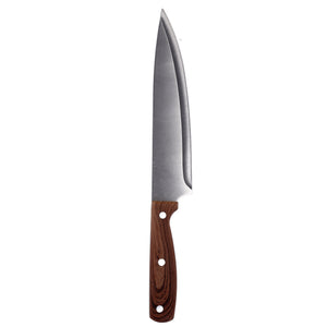 Royalford RF9659 8 Inch Stainless Steel Chef Knife | Wood Finish Handle | Sharp Professional Kitchen Cutting Knife for Chopping Slicing Dicing Meat, Fish &  Vegetables