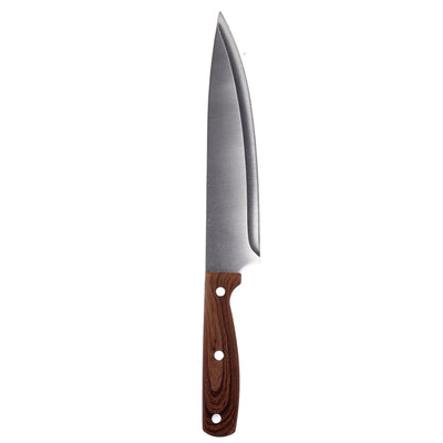 Royalford RF9659 8 Inch Stainless Steel Chef Knife | Wood Finish Handle | Sharp Professional Kitchen Cutting Knife for Chopping Slicing Dicing Meat, Fish &  Vegetables