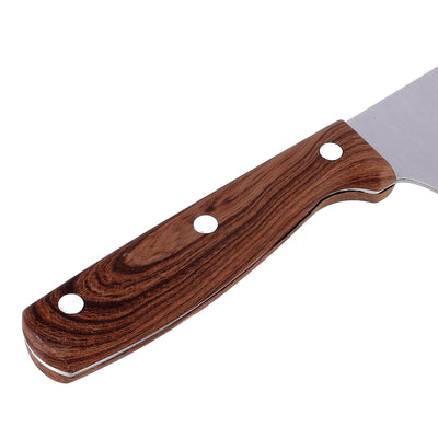 Royalford RF9659 8 Inch Stainless Steel Chef Knife | Wood Finish Handle | Sharp Professional Kitchen Cutting Knife for Chopping Slicing Dicing Meat, Fish &  Vegetables