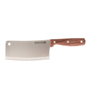 Royalford RF9664 Stainless Steel Meat Cleaver Knife | Wooden Handle | Heavy-Duty Kitchen Chopper for Meat, Fish, Vegetables | Perfect For Professional & Home Cooking Use