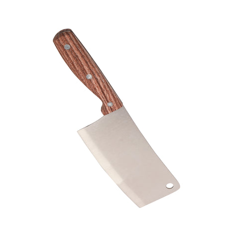 Royalford RF9664 Stainless Steel Meat Cleaver Knife | Wooden Handle | Heavy-Duty Kitchen Chopper for Meat, Fish, Vegetables | Perfect For Professional & Home Cooking Use