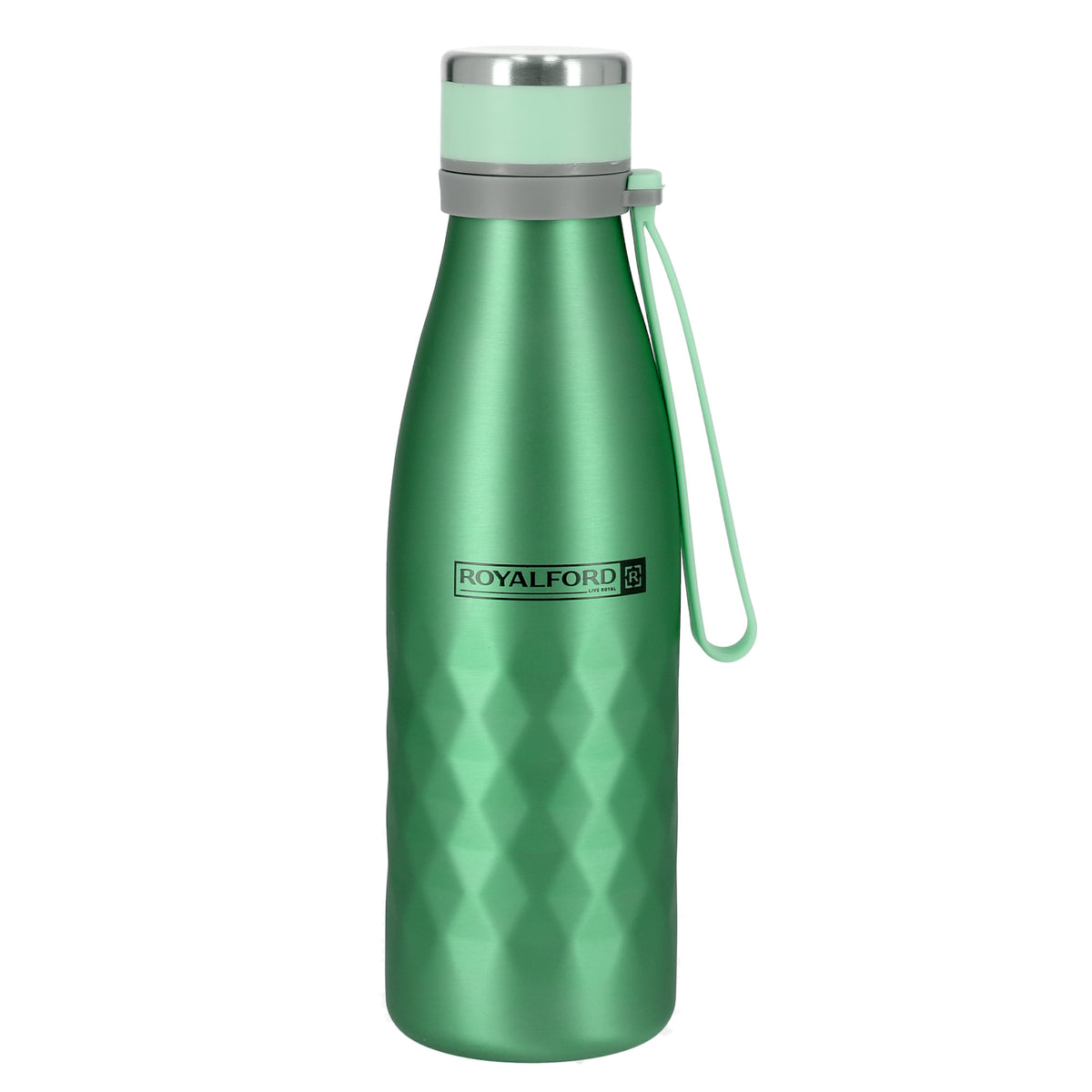Royalford RF9670 550ml Vacuum Bottle | Stainless Steel Hot & Cold Insulated Water Bottle | Leak-Resistant | Elegant Appearance | Perfect for Travel, Work & Everyday Use